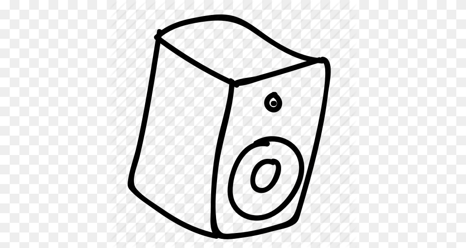 Doodle Drawing Electronics Gadget Hand Drawn Music Speaker Icon Free Png