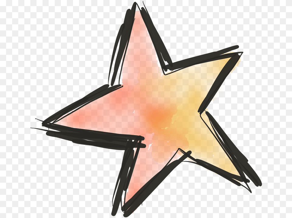 Doodle Drawn Star, Star Symbol, Symbol Png