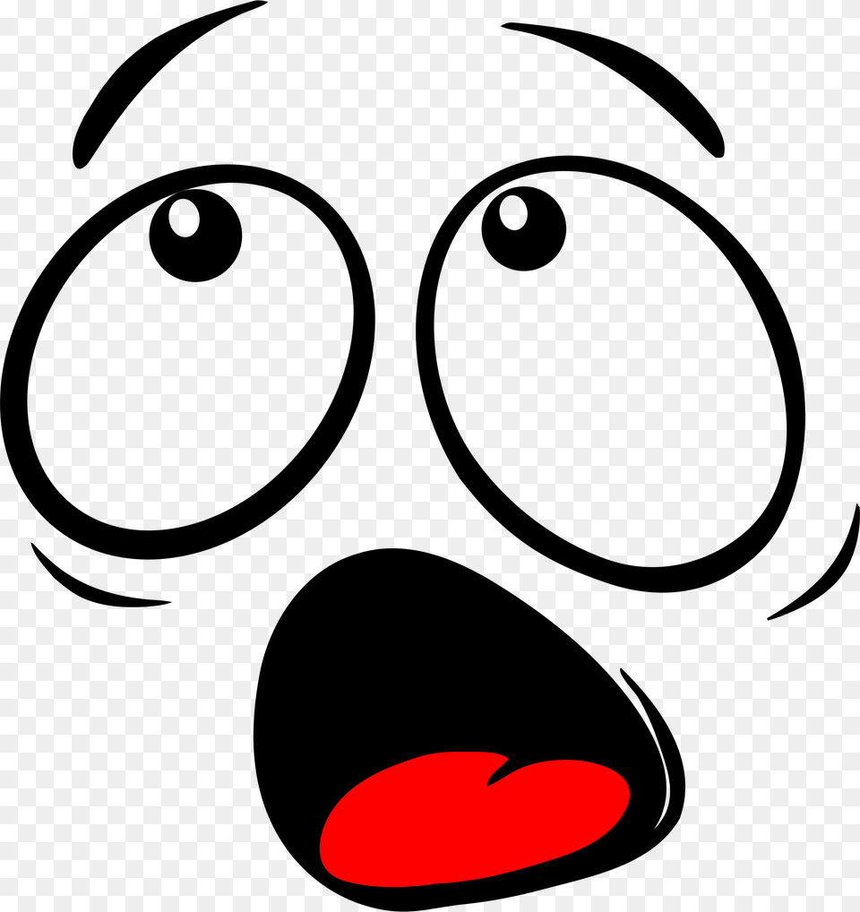 Doodle Face Scared Face, Logo Free Png