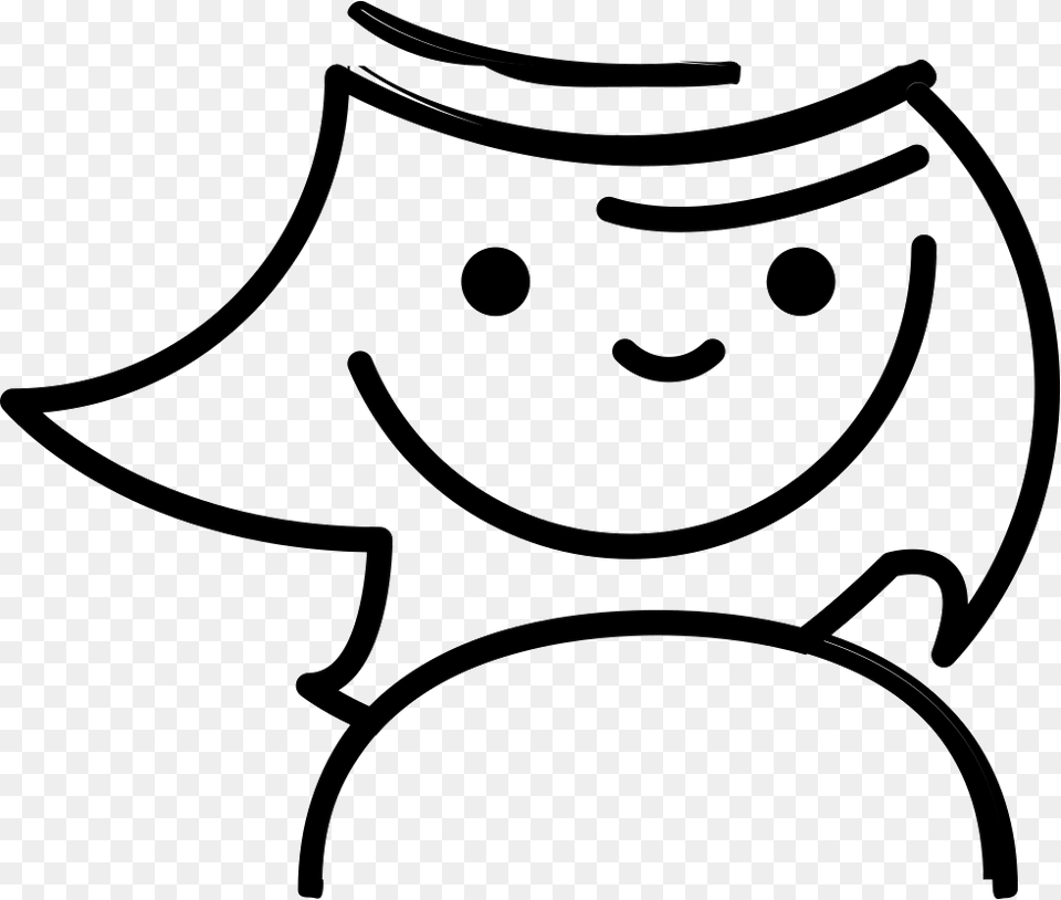 Doodle Face Smiling Doodle, Stencil, People, Person Png