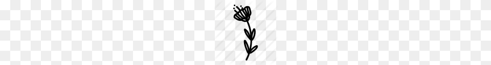 Doodle Floral Flower Leaves Nature Plants Sketch Icon, Electrical Device, Microphone, Lighting, Silhouette Png Image