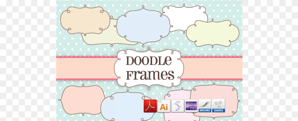 Doodle Frame Set, Text Png Image