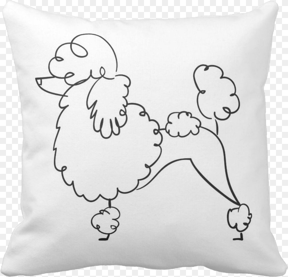 Doodle Pillow, Cushion, Home Decor, Adult, Wedding Png Image