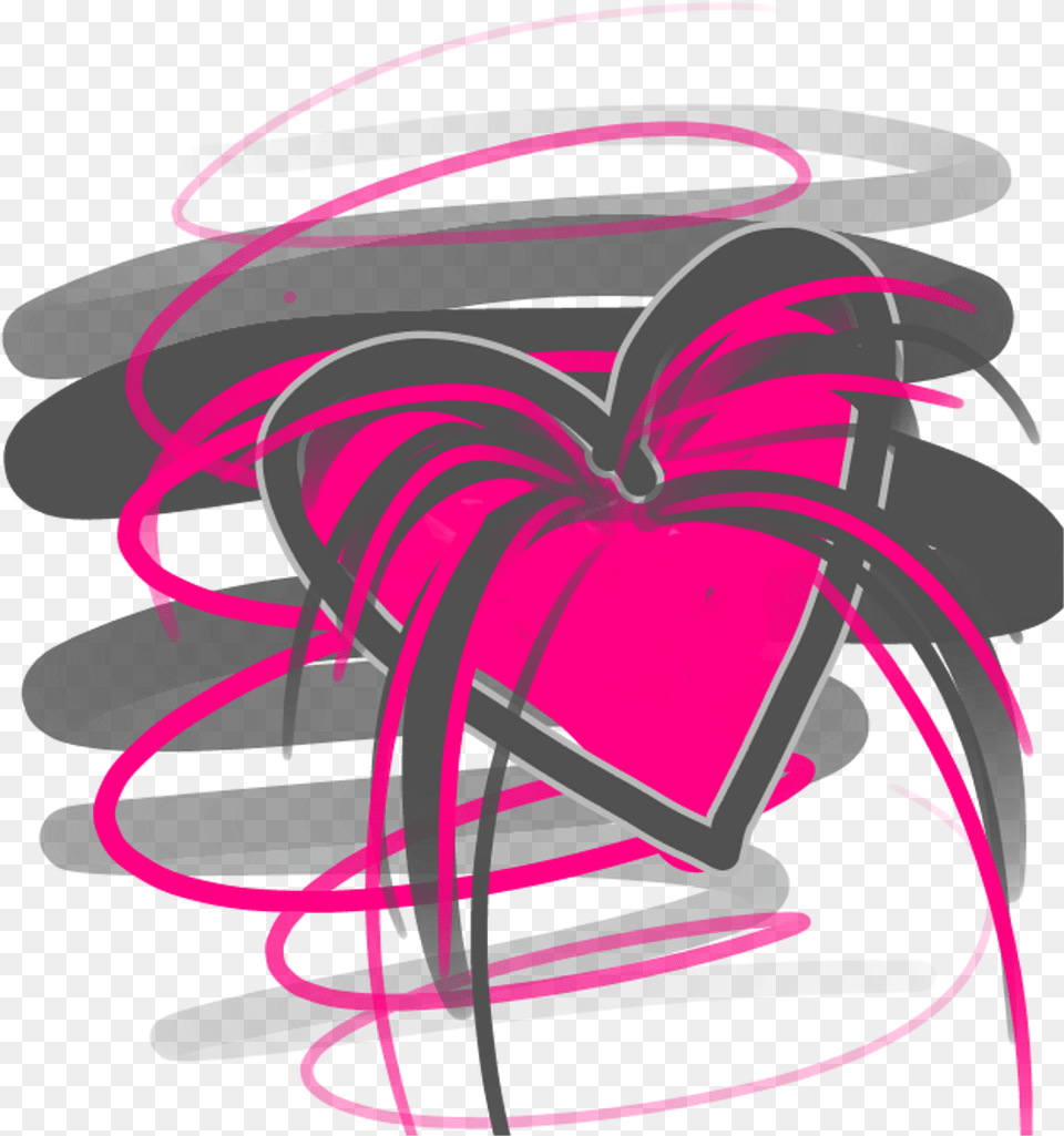 Doodle Scribbles Drawing Love Heart Hotpink Pink Illustration, Purple, Art Free Png Download