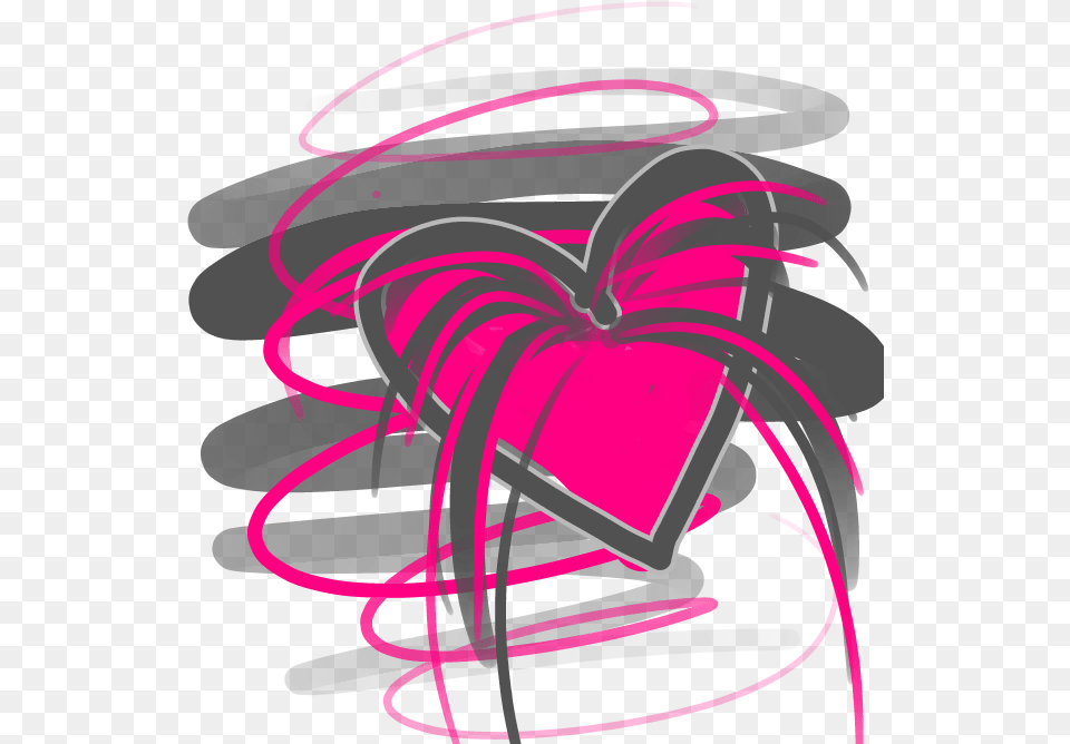 Doodle Scribbles Heart Illustration Transparent Cartoon Illustration, Purple, Art, Device, Grass Png