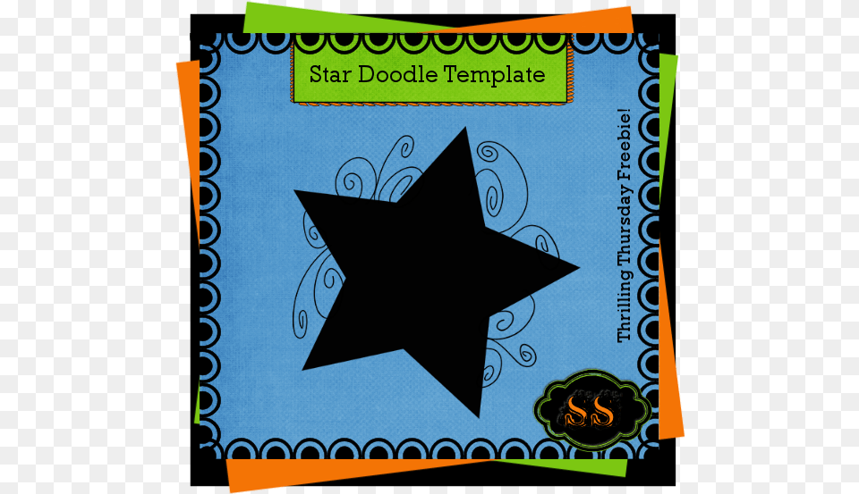 Doodle Star Template Is Really Large Star Template, Symbol, Star Symbol Free Png Download