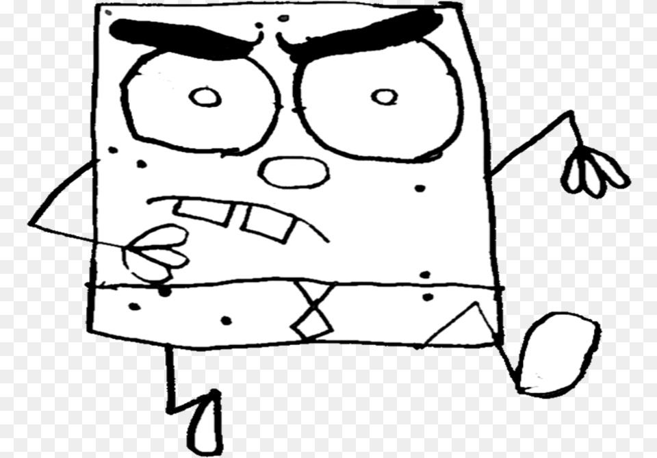 Doodlebob Drawing Simple Bob Ross Line Drawing, Stencil, Baby, Person, Art Png