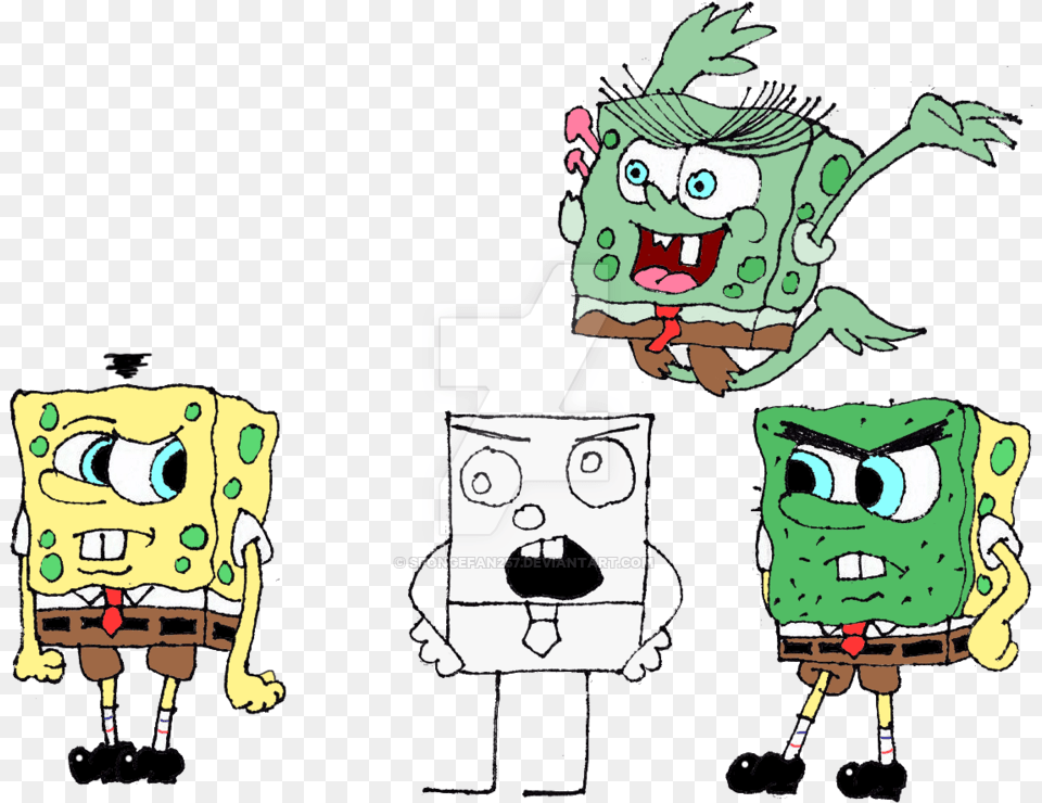 Doodlebob Drawing Spongebob Squarepants Gba Game Boy Spongebob Movie, Book, Comics, Publication, Person Png