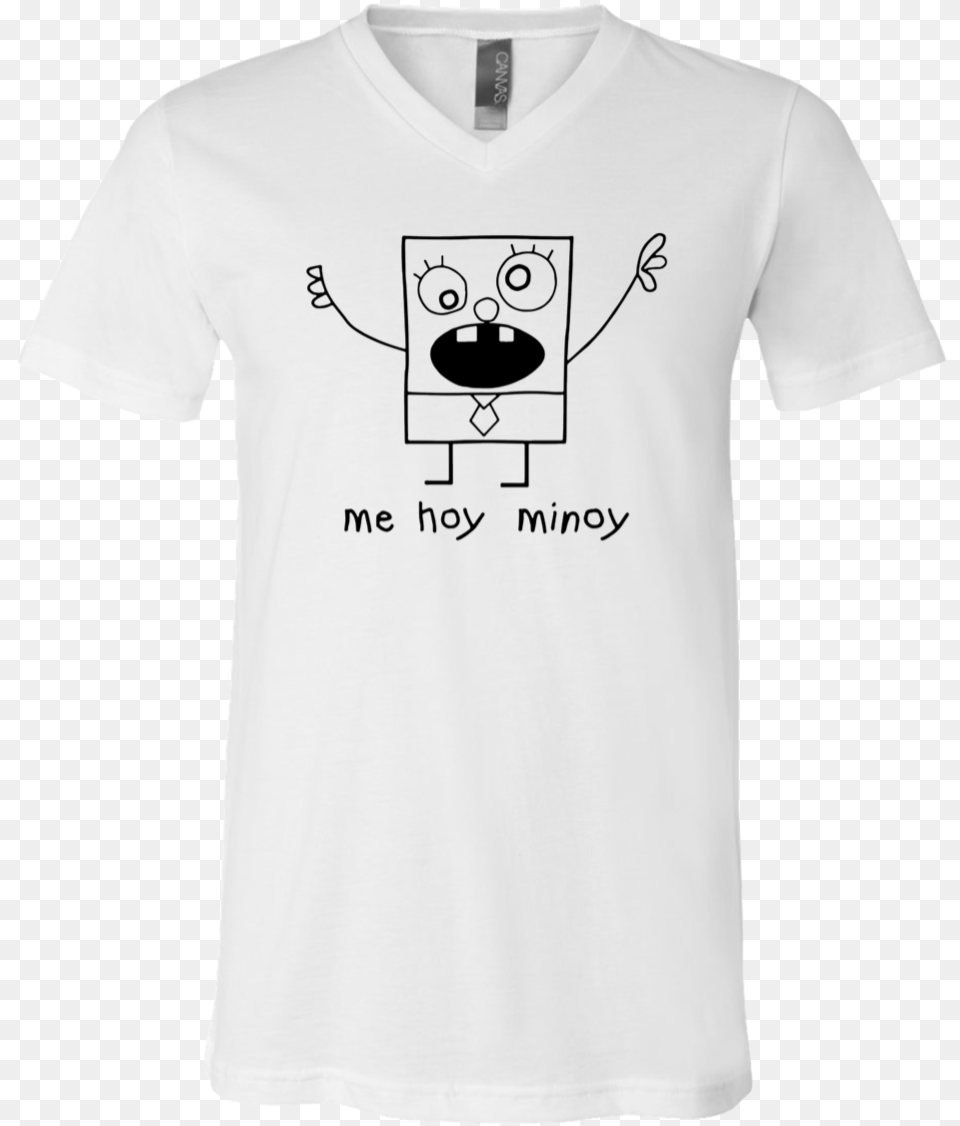 Doodlebob Me Hoy Minoy Shirt Unisex V Neck Bella Canvas Groom Shirts, Clothing, T-shirt Free Transparent Png