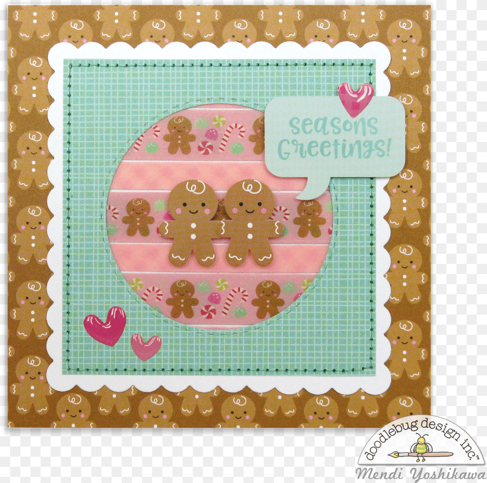 Doodlebug Design Milk Amp Cookie Washi Tape Gingerbread Christmas Candy, Envelope, Greeting Card, Mail, Food Free Png Download