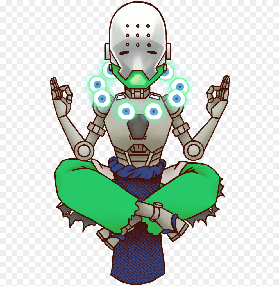 Doodled A Lil Zen With A Bonus Jack Septic Eye Version Jacksepticeye, Baby, Person, Robot, Head Free Png Download