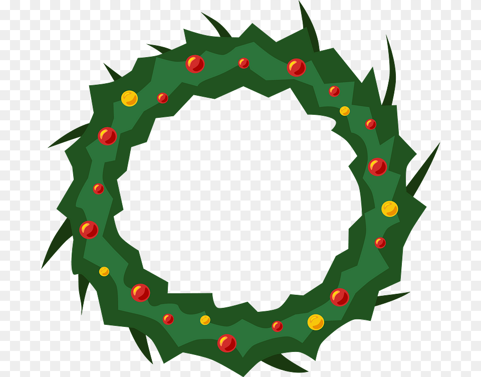 Doodled Christmas Wreath Simple Graphic By Lrien Rezende Mattellogo, Green, Pattern Free Png