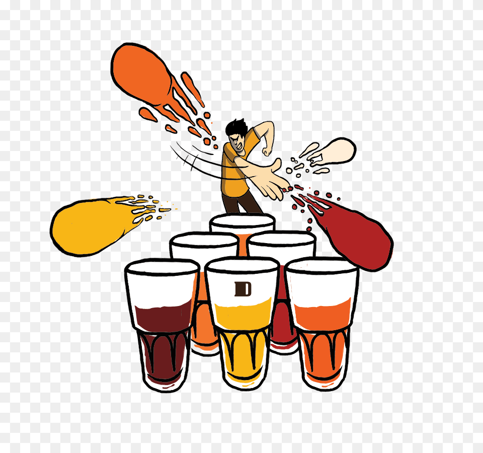 Doolally Beer Olympics Tales Of Froth, Cutlery, Spoon, Glass, Person Png Image