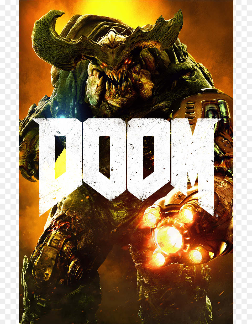 Doom 2016 Cyberdemon Poster, Adult, Person, Man, Male Free Png Download