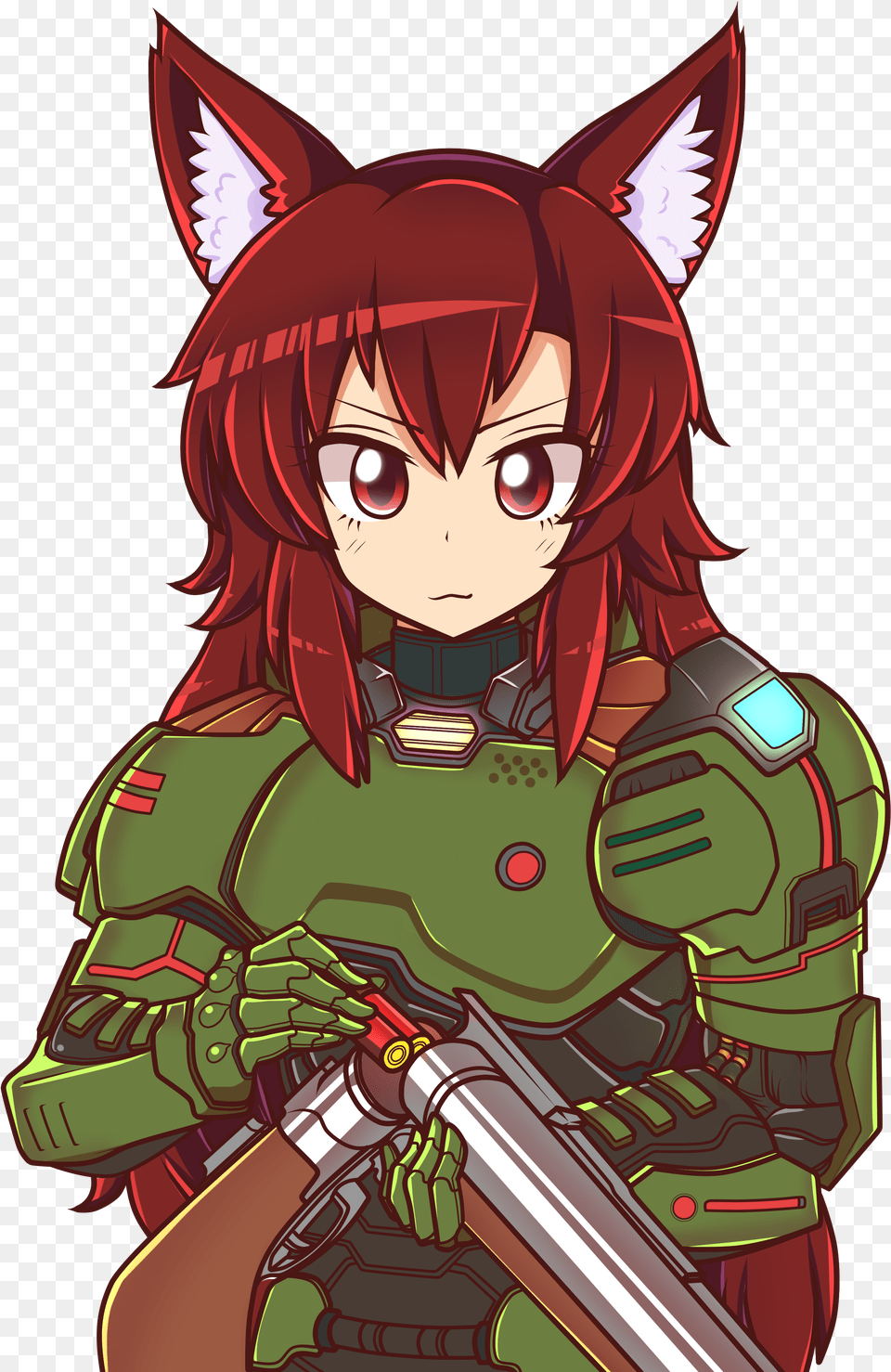 Doom Doomguy Doomguy As An Anime Girl, Book, Comics, Publication, Person Png