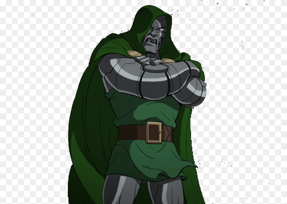 Doom Drawing Character Transparent Doctor Doom, Fashion, Cape, Clothing, Person Free Png Download
