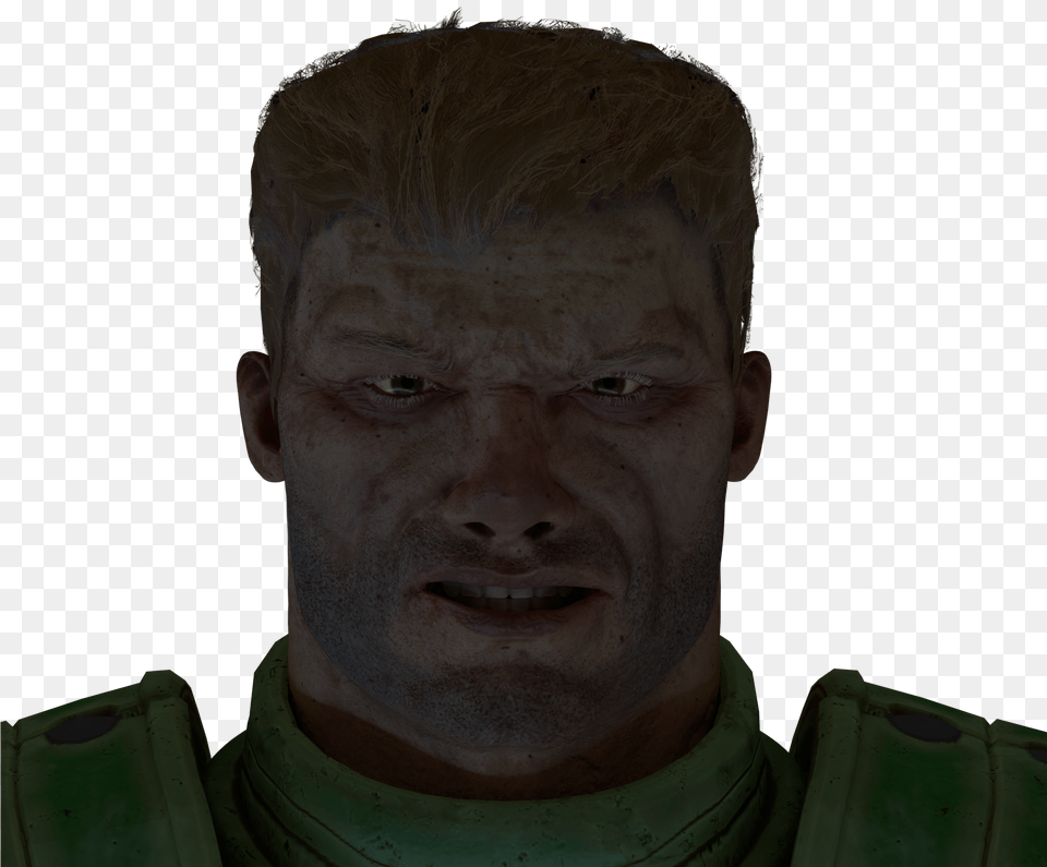 Doom Guy Can Not Smile Doom Guy Quake Champions, Adult, Face, Head, Male Free Transparent Png