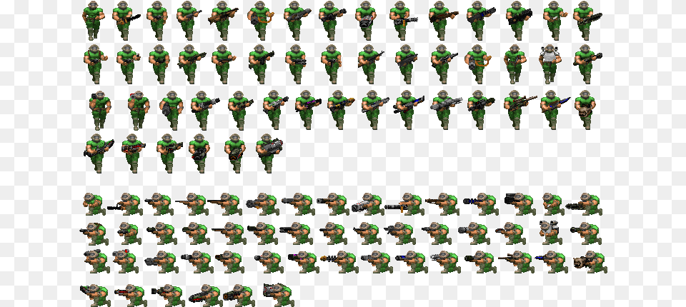 Doom Guy Sprites, People, Person, Military, Military Uniform Png Image