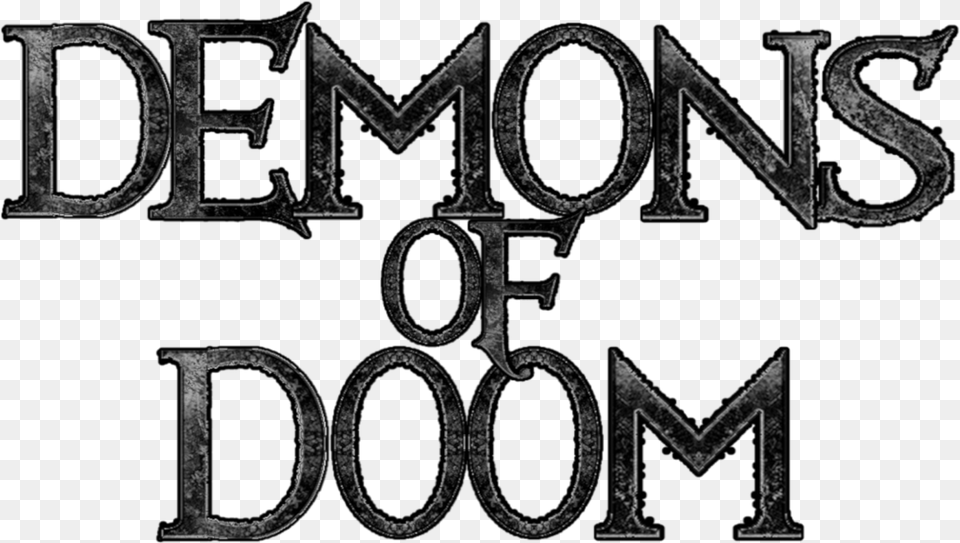 Doom Logo Black And White, Text, Alphabet, Cross, Symbol Png