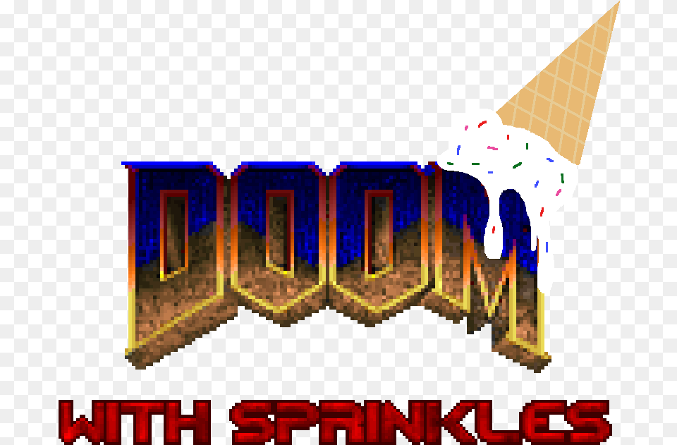 Doom With Sprinkles 1 Doom Editing Utility, Cream, Dessert, Food, Ice Cream Png
