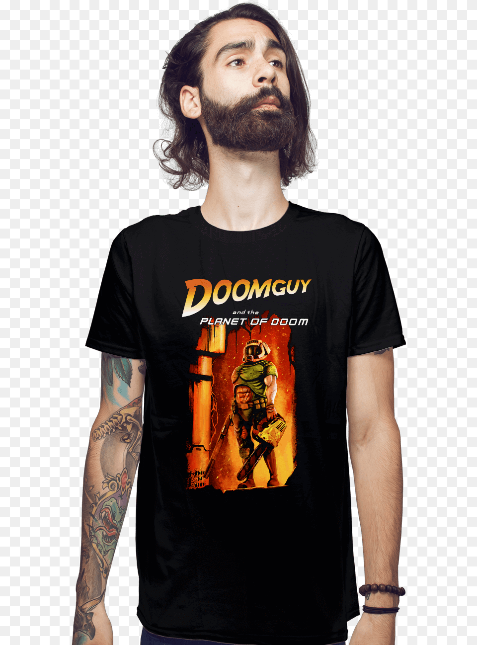 Doomguy Amp The Planet Of Doom Gift, Tattoo, T-shirt, Clothing, Skin Free Png Download