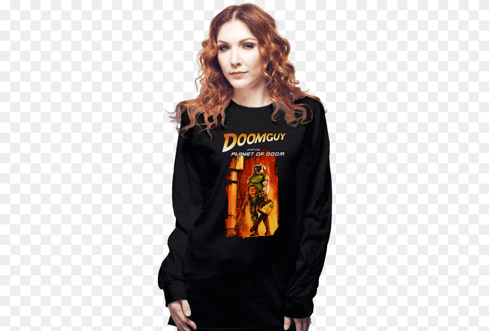 Doomguy Amp The Planet Of Doom T Shirt, Clothing, T-shirt, Long Sleeve, Sleeve Free Png