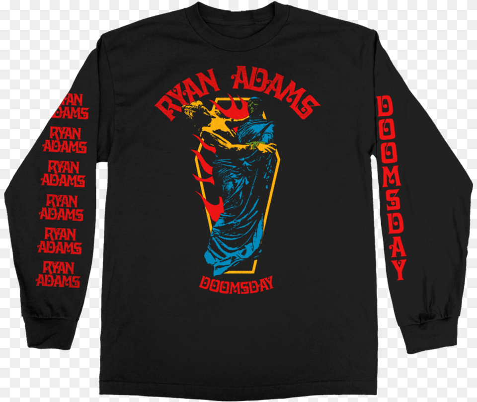 Doomsday Long Sleeve Tee Ryan Adams Shirt, Clothing, Long Sleeve, T-shirt, Person Png