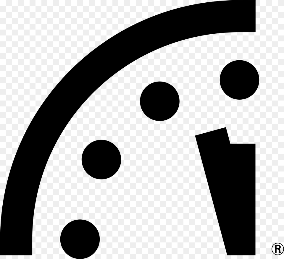 Doomsdayclock Black 25 Minutes To Midnight Clock, Gray Png Image