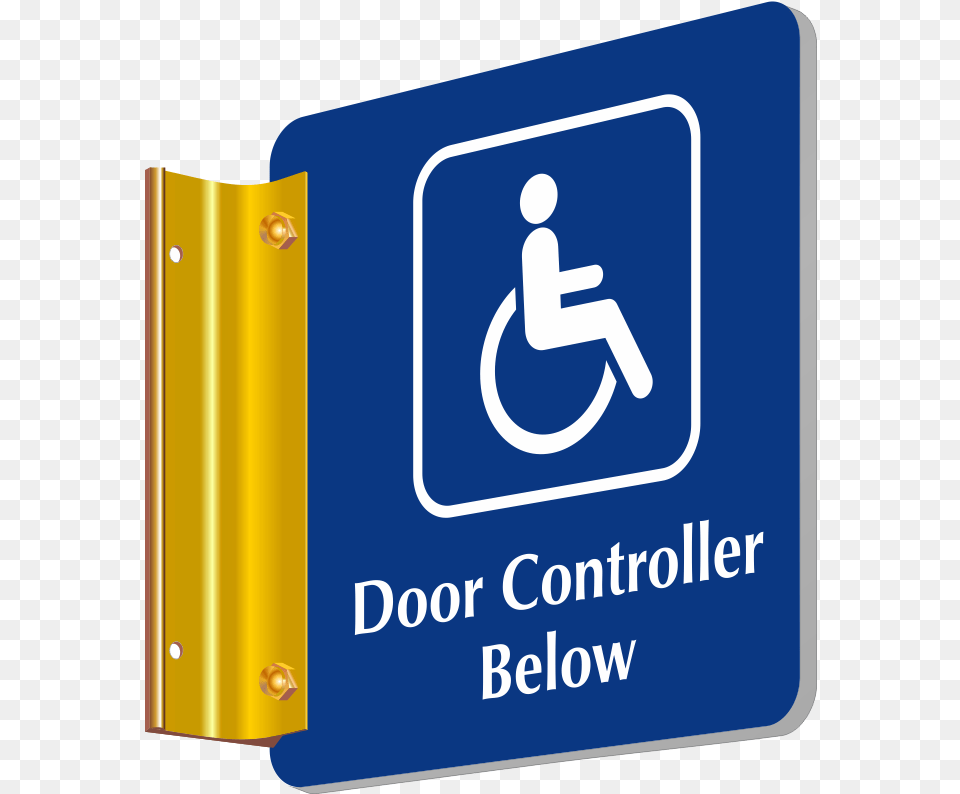 Door Controller Below Sign With Handicap Symbol Boys Locker Room Signs Png