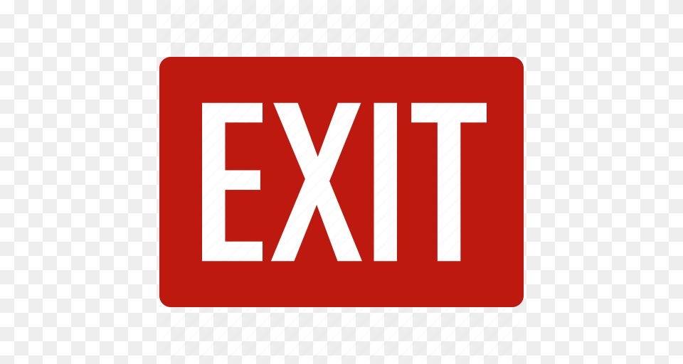 Door Emergency Exit Leave Out Red Sign Icon, First Aid, Logo, Text Png Image