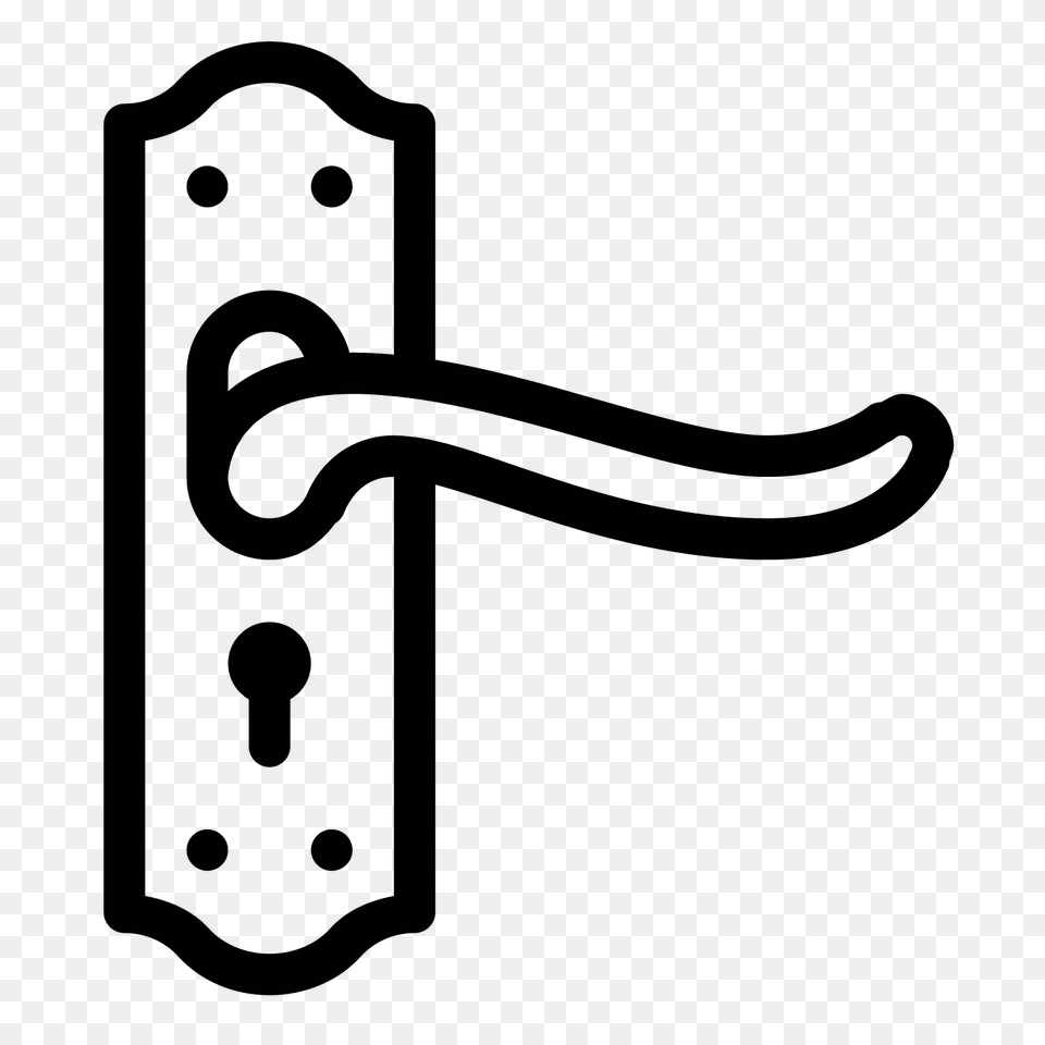 Door Handle Icon, Gray Free Transparent Png