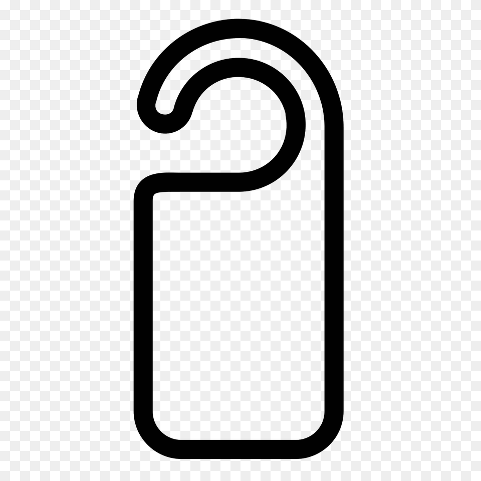 Door Hanger Icon, Gray Png