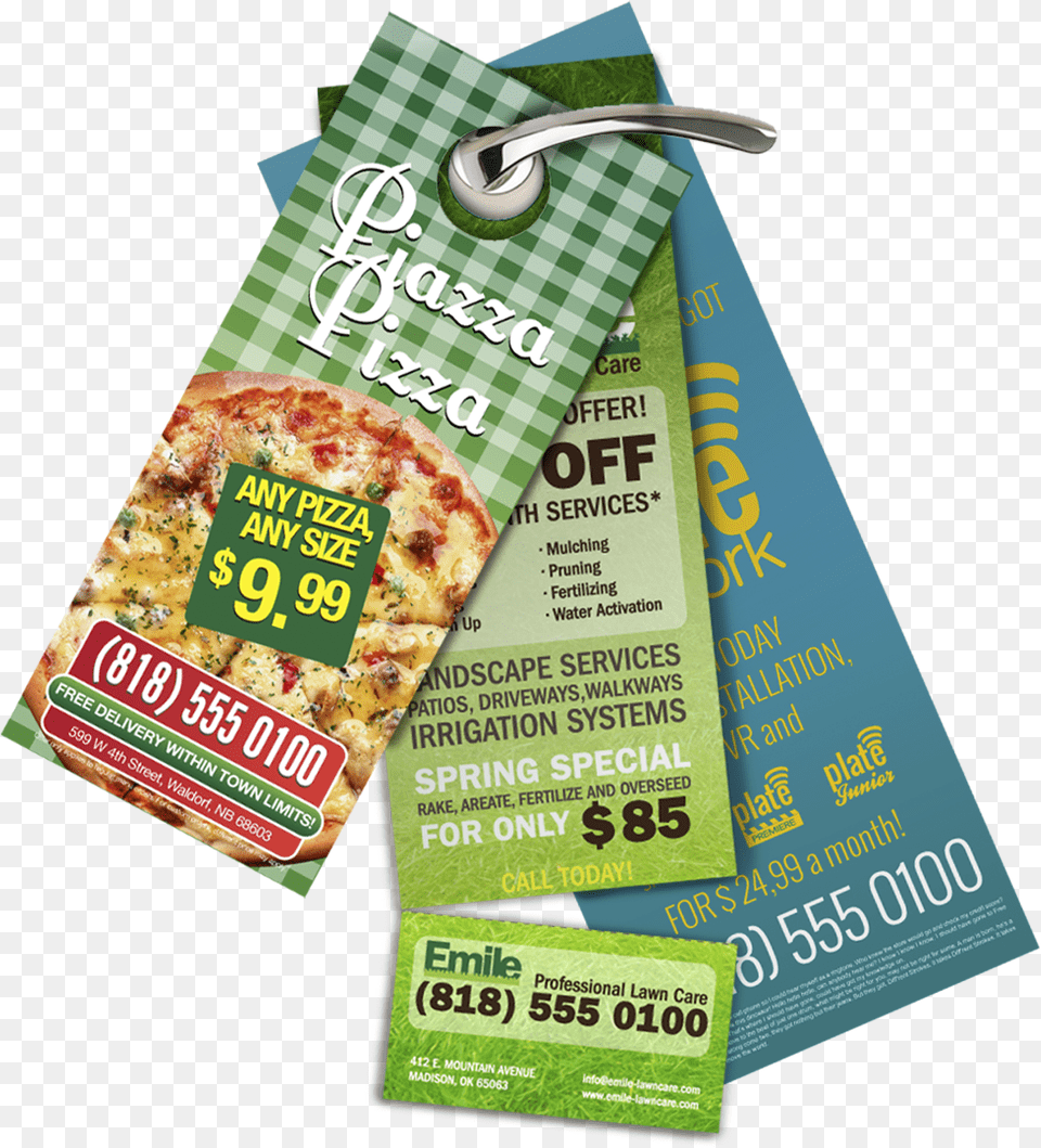 Door Hangers, Advertisement, Poster, Food, Pizza Png Image