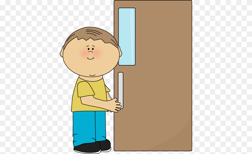 Door Holder Clip Art Image, Baby, Cleaning, Person, Face Free Png Download