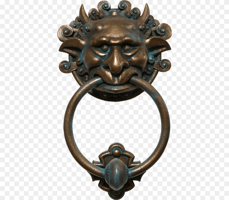 Door Knocker Labyrinth Knocker, Bronze, Handle, Person Png Image