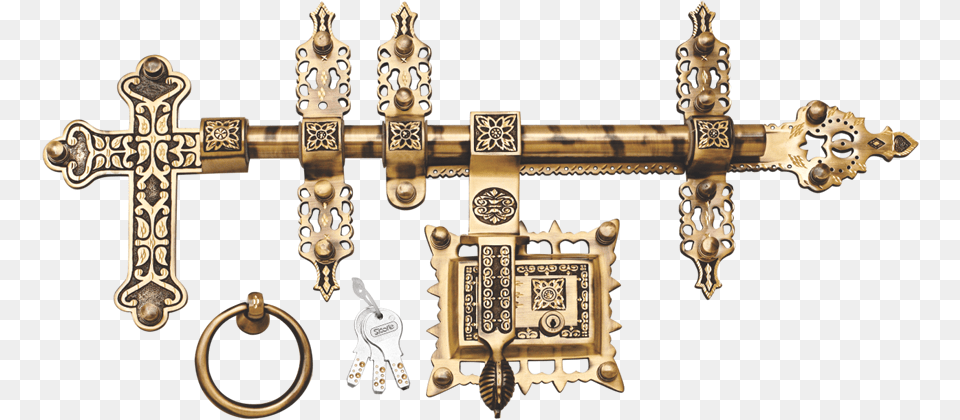Door Lock Manichithra Thazi, Bronze, Cross, Symbol, Treasure Png