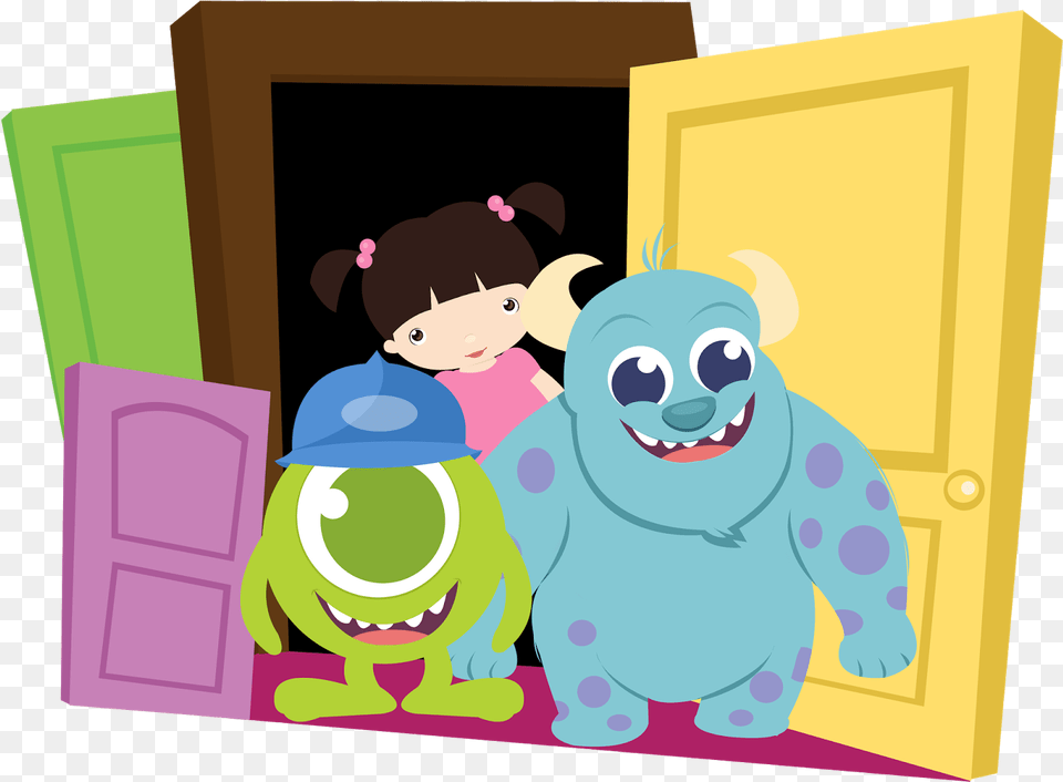 Door Monsters Inc Clipart, Baby, Person, Animal, Bear Free Png Download