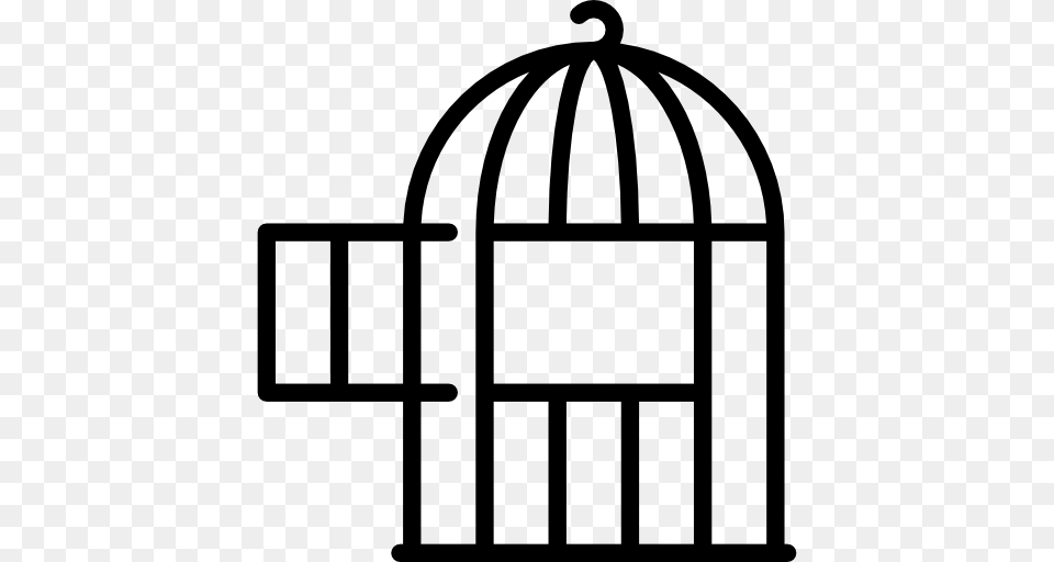 Door Open Bird Cage Metaphor Icon, Gate Free Transparent Png
