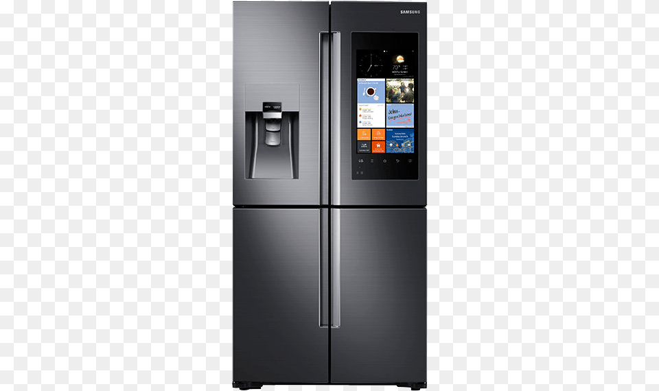 Door Refrigerator With Tv, Device, Appliance, Electrical Device, Person Png Image