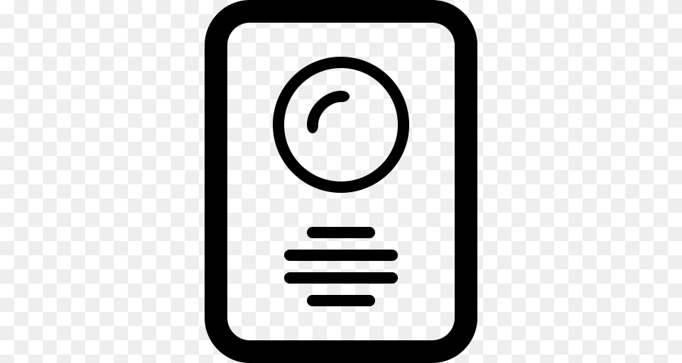 Doorbell Camera Security Icon With And Vector Format, Gray Png Image