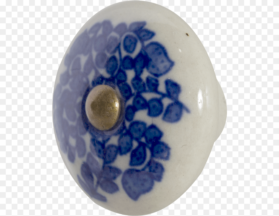 Doorknob Blue Leaves Blue And White Porcelain, Art, Pottery, Accessories, Plate Png Image