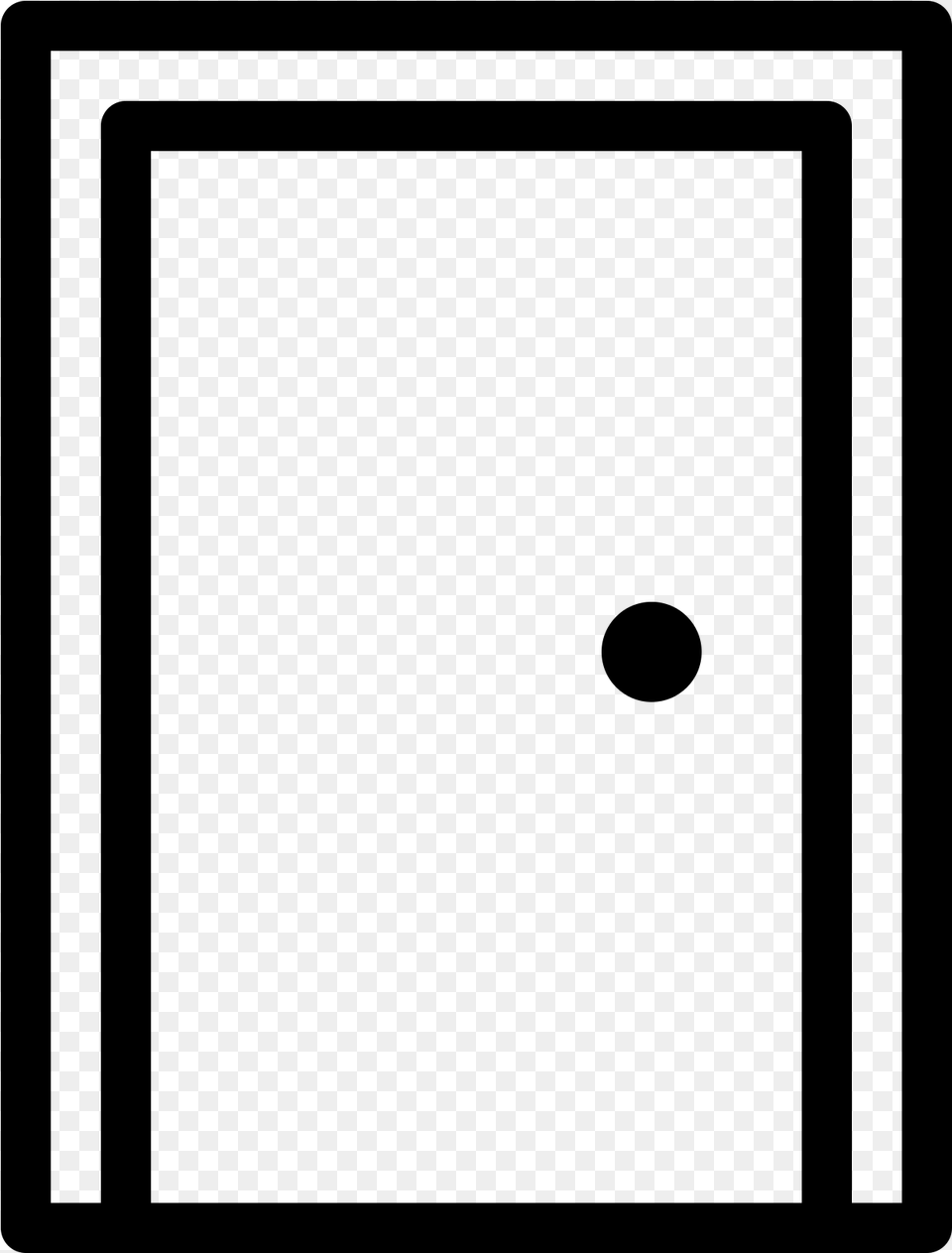 Doorway Clipart Black And White Polaroid Frame Icon, Gray Free Transparent Png