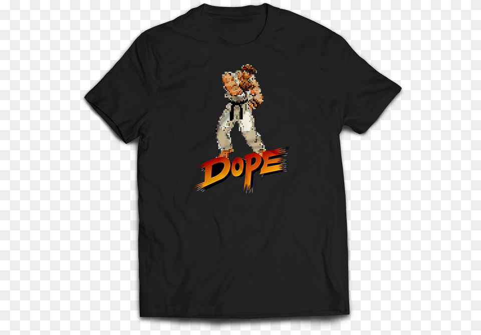 Dope Fighter Ryu Tee Blk Bike Life, Clothing, T-shirt Png