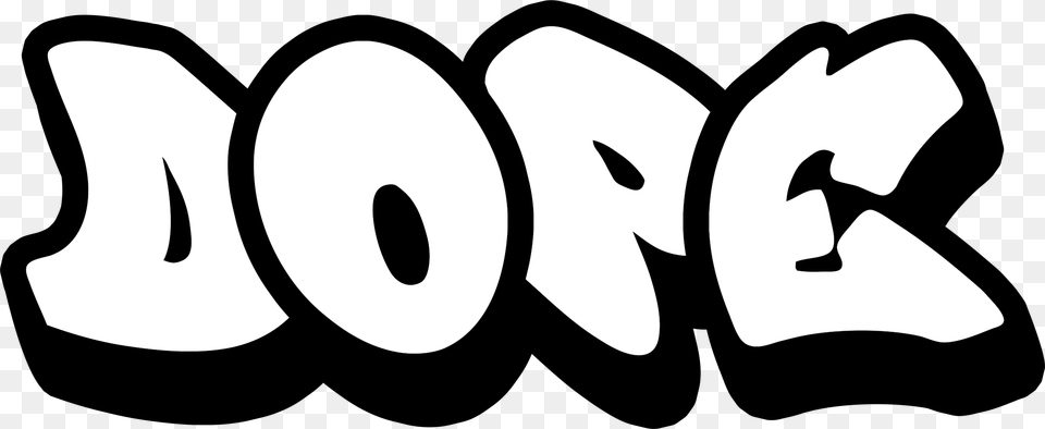 Dope Logo For Print 01 Dope Logo, Stencil, Text, Symbol, Smoke Pipe Free Png
