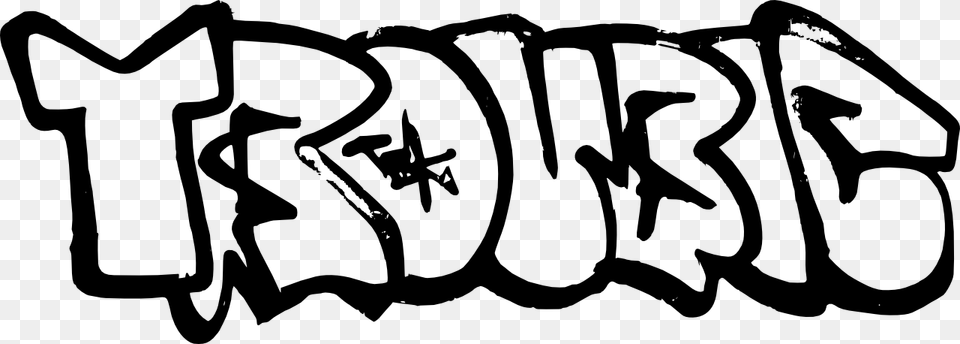 Dope Logo Graffiti Word Trouble In Graffiti, Text, Handwriting, Smoke Pipe, Stencil Png Image