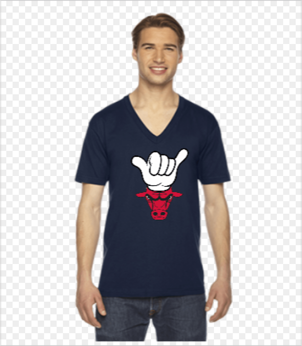 Dope Mickey Hand Chicago Bulls Neck Shirt Tshirt American Apparel, Clothing, T-shirt, Adult, Male Free Transparent Png