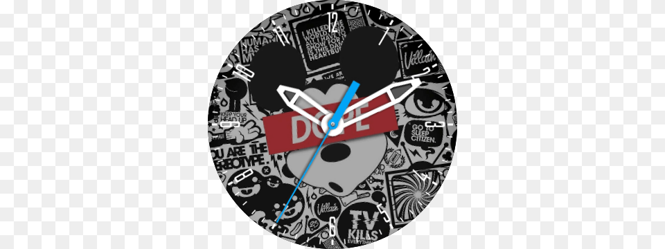 Dope Mickey Mouse Preview, Clock, Wall Clock, Qr Code, Head Png Image