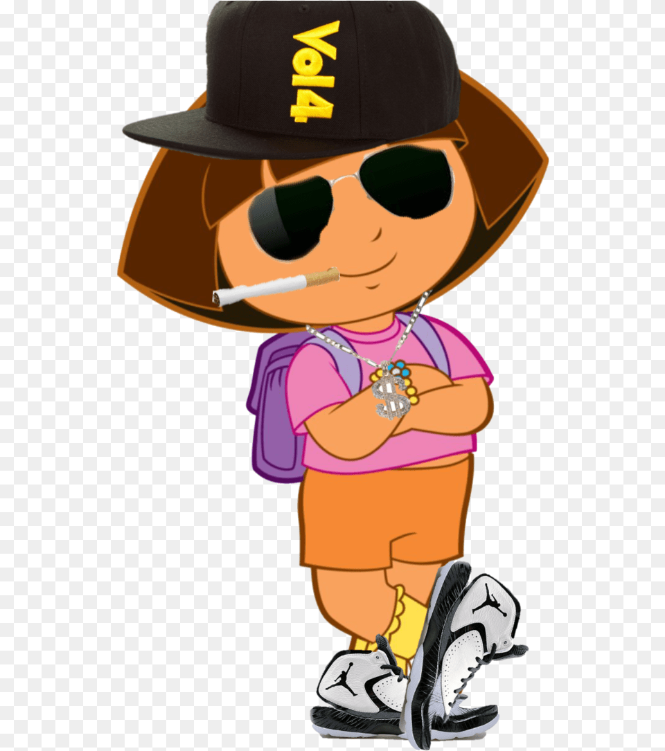 Dora Animated Cartoon Character Dora Transparent, Hat, Clothing, Person, Footwear Png Image