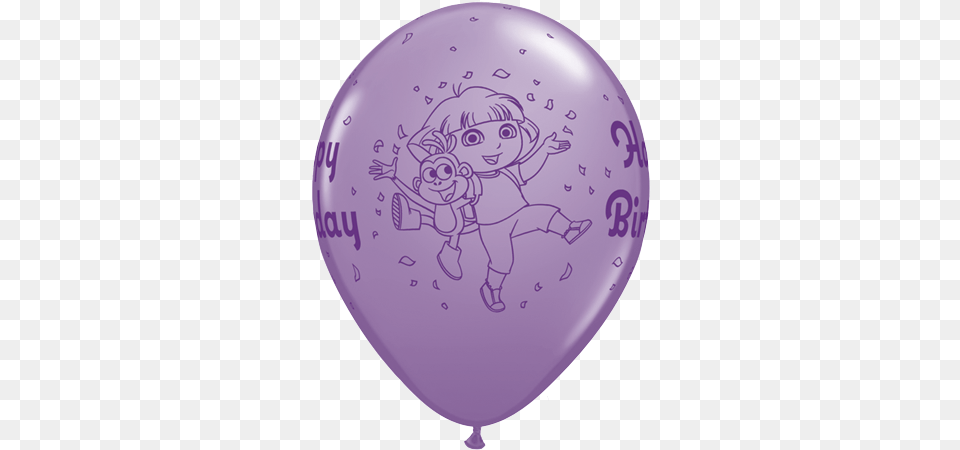 Dora The Explorer Birthday Latex Balloons X Solid Color Balloon Clipart, Face, Head, Person Png