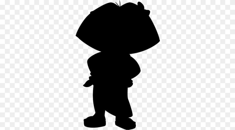 Dora The Explorer Black And White Clipart Illustration, Silhouette, Clothing, Hardhat, Helmet Png